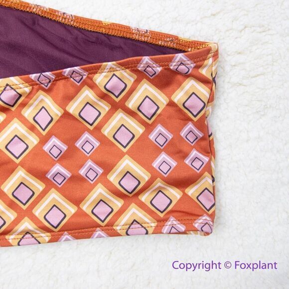 NEW Beth Richards Gina bikini top in Triangle geo print , saffron, size‎ XL - Picture 11 of 13